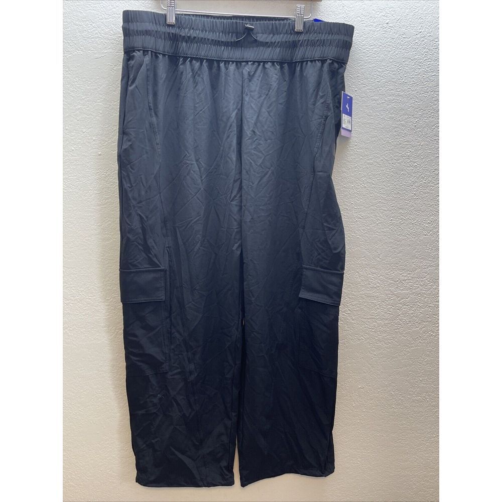 Women's Mid-Rise Woven Cinched Pants - JoyLab Black Size‎ XL NEW